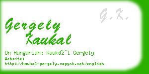 gergely kaukal business card